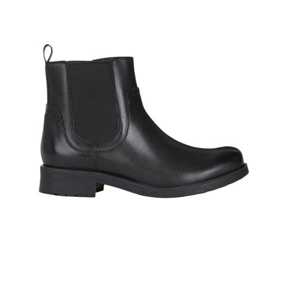 NWOT Geox Rawelle Leather Black Booties – EU39/US9 - Picture 1 of 8